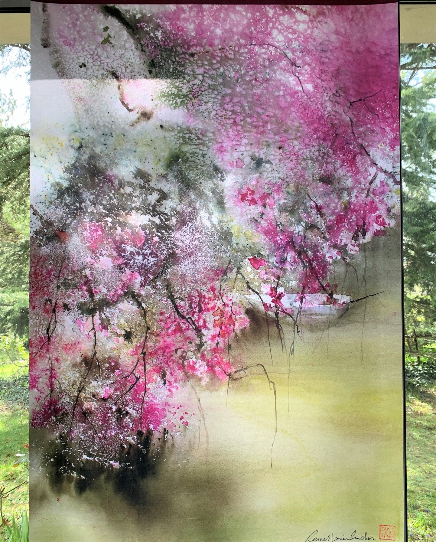 kakemono.夏 0/0 limited Kakemono - Sakura – pinchon-aquarelles